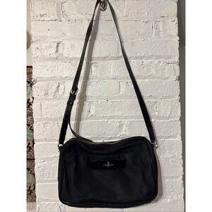 Karl Lagerfeld  Black Purse‎ With Patent Leather Accents